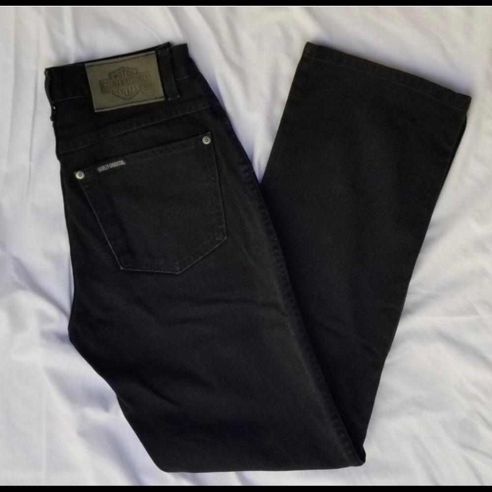 Harley Davidson Jeans Boot Cut Black Riding USA